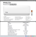 Aire Acondicionado Philco Inverter Frio Calor 8750 w con Wifi 220V - Miniatura 2