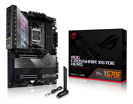 Motherboard Asus Rog Crosshair X670e Hero Am5 Ryzen Ddr5 Negro