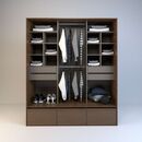 Vestidor 1,80m Alto 4 Cajones 3 Zapateros Nogal L. Gris C. Tables - Miniatura 2