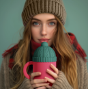 Mug Asobu Happy Hat 360ml - Blue - Miniatura 4