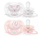 Chupetes Ultra Soft Deco X2 Philips Avent 0-6M Rosa - SCF222/04 - Miniatura 2