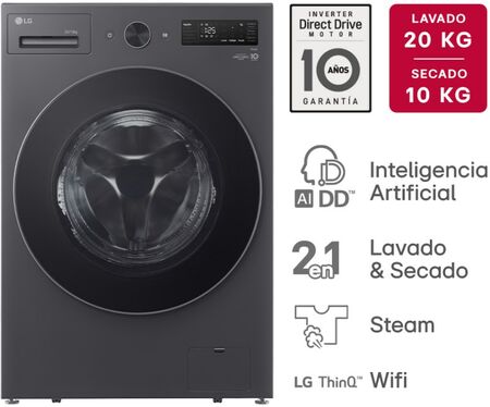 Lavasecarropas Lg Wd20Egntspg 20-10Kg Gr