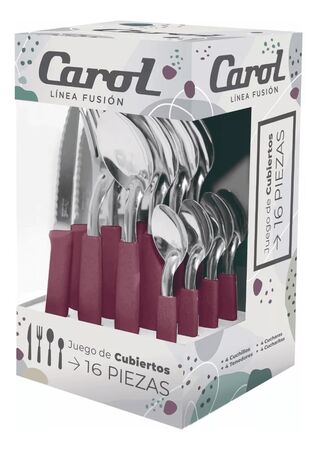 Juego Cubiertos 16 Piezas En Caja Borravino Carol 41116-FBO