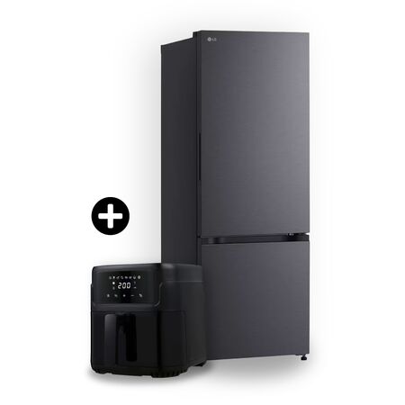 Combo Heladera LG Vb33bpm Y Freidora De Aire Techgo 5 Litros