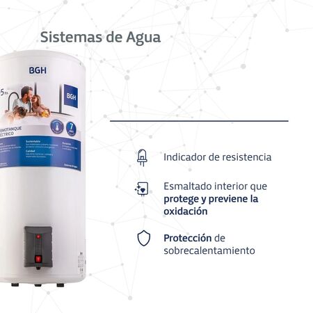 Termotanque electrico BGH BTE-095EC15MD blanco 95L 220V