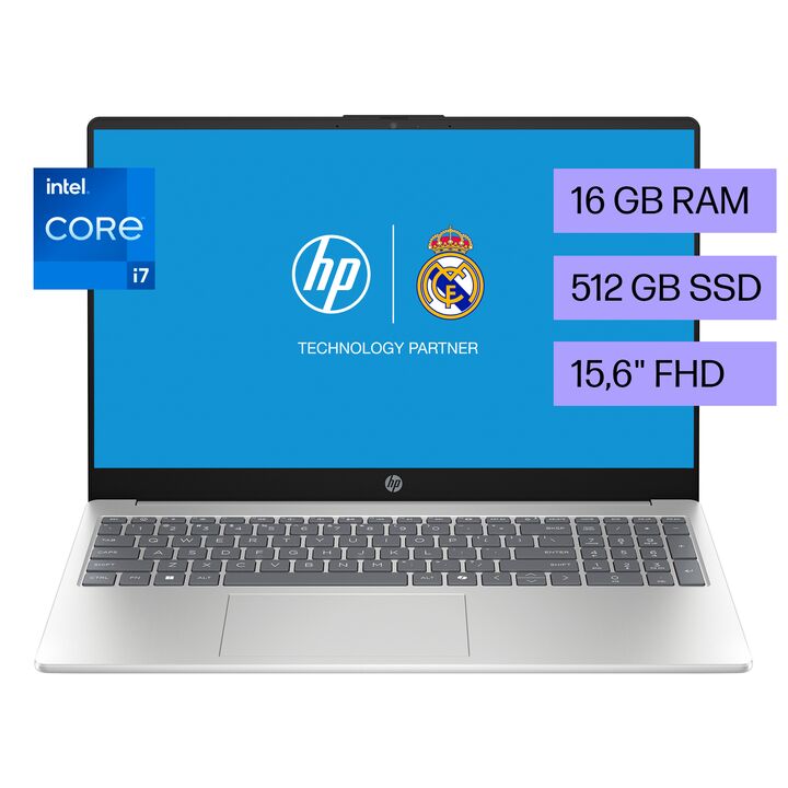 NOTEBOOK HP (15-FD0283LA) i7-1355U 16GB 512GB 15.6 FHD W11HSL (BM7S7LA#AC8) - Vista principal