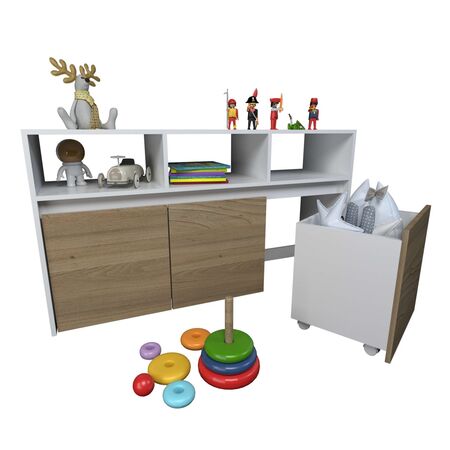 Juguetero 3 Cajones C Rueda Olmo F. Everest Tables