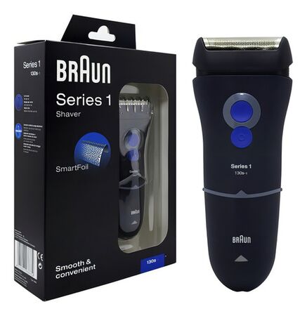 Afeitadora Braun Series 1 130S Lavable Cortapatillas Smartfoil 220V