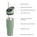 Botella Deportiva Asobu Cosmic 1L - Basil Green - Miniatura 4