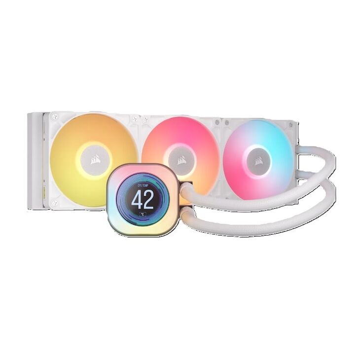 Water Cooling Corsair iCUE LINK TITAN 360 RX LCD 3x CPU Cooler 360mm White - Vista principal