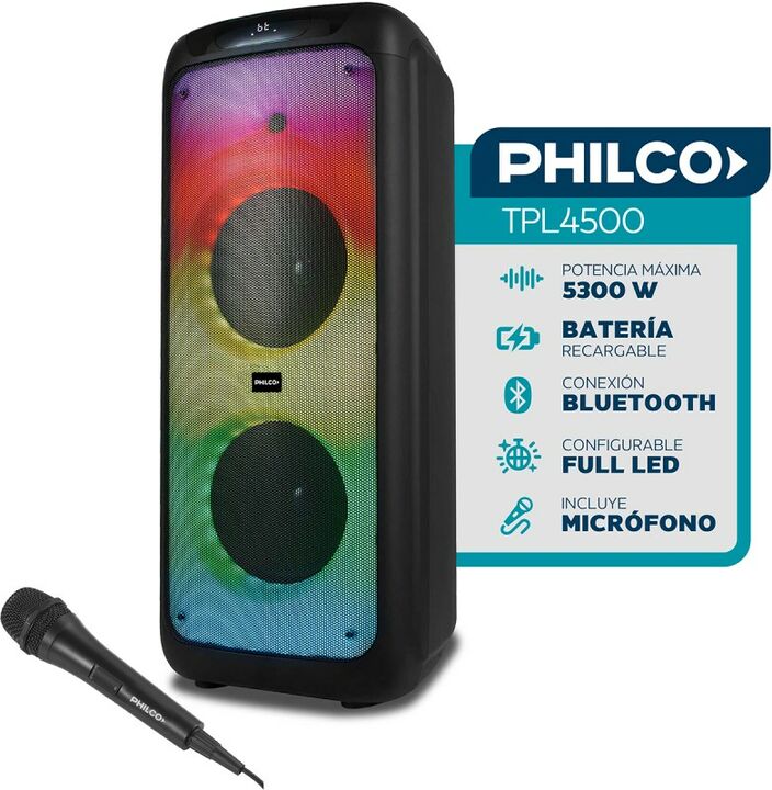 Parlante Portatil Philco TPL4500 Bluetooth Tpl4500 5300 W - Vista principal