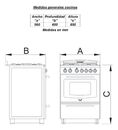 Cocina Multigas Domec Cbuleav 4 Hornallas 56cm Con Visor - Miniatura 8