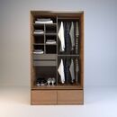 Placard Corredizo 1,20 2 Cajones 2 Zapateros Olmo F. Gris C. Tables - Miniatura 5