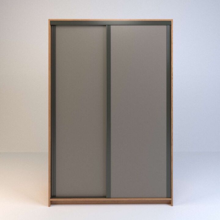 Placard Corredizo 1,20 2 Cajones Nogal L. Negro M. Tables - Vista principal