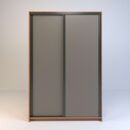 Placard Corredizo 1,20 2 Cajones Nogal L. Negro M. Tables - Miniatura 1