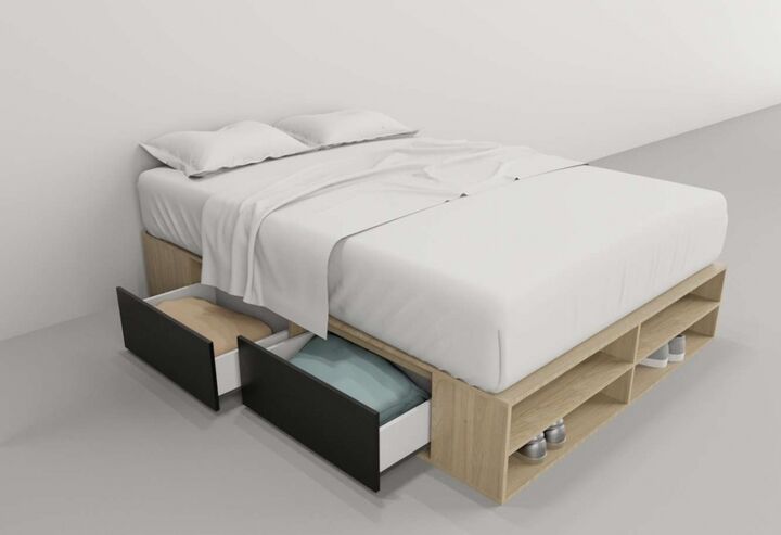 Box 1,40m 4 Cajones Olmo F.|negro M. Tables - Vista principal