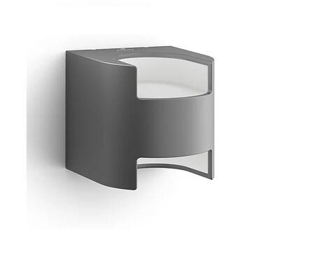 Aplique de Pared Philips Grass wall lantern anthracite 2x4.5W SEL 915005196801