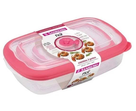 Set X3 Rectang.717719722 Rosa 72257C - Vista principal