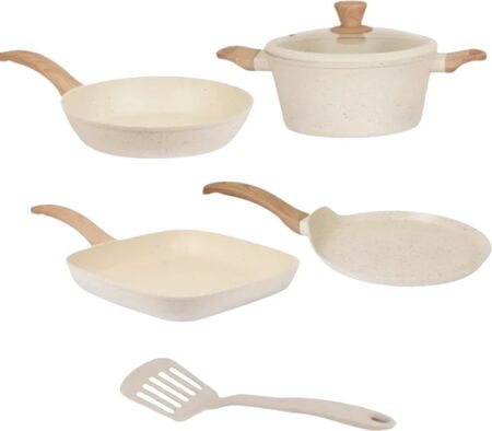 Set Bateria Carol 6 Piezas Induccion Blanca 51436