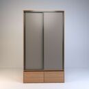 Placard Corredizo 1,20 2 Cajones 2 Zapateros Olmo F. Gris C. Tables - Miniatura 2