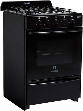 Cocina Escorial Gas Natural Master Classic 4 Hornallas 56Cm Negro