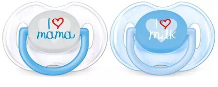 Chupetes Classic Avent Deco X2 Chupetes I Love Mama 0-6M. Celest SCF17251