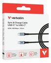 Cable 60w de Carga y Sincronizacion USB C to USB C 120cm negro - Miniatura 2