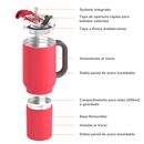 Vaso Asobu Duplex 660 ml  360 ml - Red - Miniatura 5
