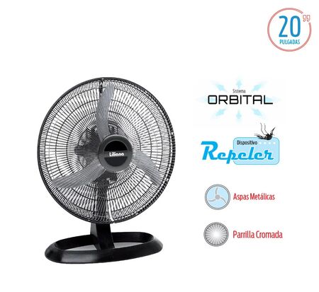 Ventilador Turbo Orbital 20 de mesa Cromado Liliana VOTR20