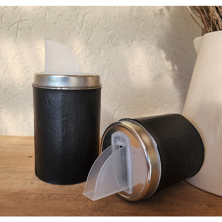 Set de latas - Yerbero y azucarera Negras Acero