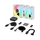 Fan Cooler Corsair iCUE LINK QX120 RGB 120mm Magnetic Dome White Pack x3 - Miniatura 3