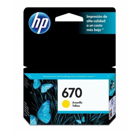 Cartucho HP 670 YELLOW INK CARTRIDGE CZ116AL - Vista principal