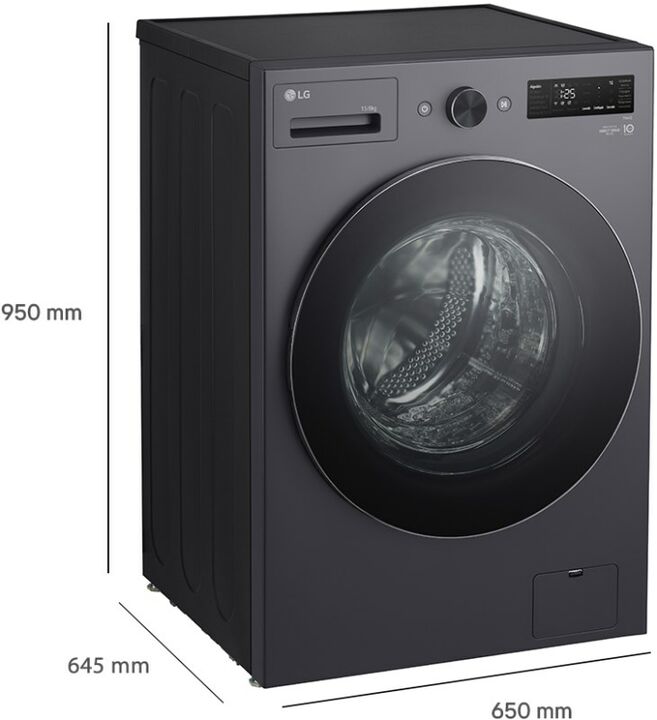 Lavasecarropas Lg Inverter Wd15Egntspg 15-8Kg Gris - Vista principal