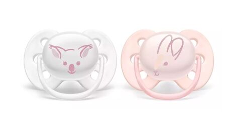 Chupetes Ultra Soft Deco X2 Philips Avent 0-6M Rosa - SCF222/04