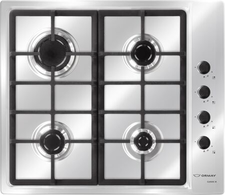 Anafe a gas ORMAY CLASSIC IX 4 hornallas acero inox rejillas fundicin