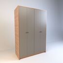 Placard De Abrir 1,2m 4 Puertas 2 Cajones Olmo F. Gris C. Tables - Miniatura 2