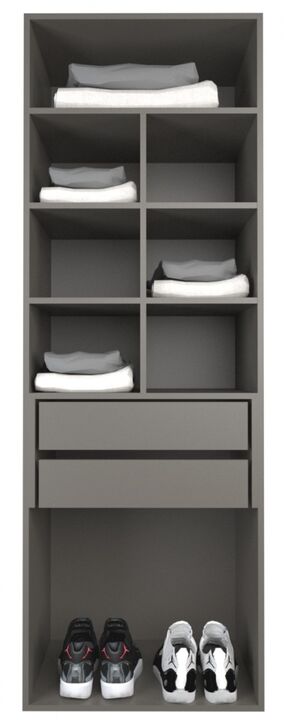 Modulo Interior Placard 2caj. Gris C. Tables - Vista principal
